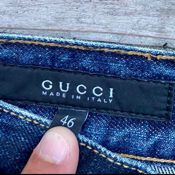 Gucci Dark Wash Slim Straight Leg Jeans - Picture 2 of 7